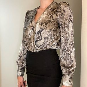 Dynamite snakeskin bodysuit